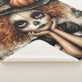 喪に服して泣き叫ぶ：カボチャの目の空想 シェルパブランケット (3/4)