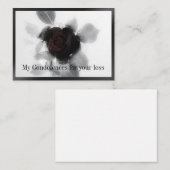 喪に服すバラのカード ノートカード (正面/裏面)