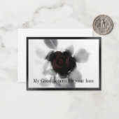 喪に服すバラのカード ノートカード (正面/裏面インサイチュ)