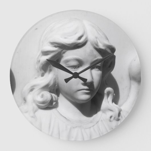 喪に服すフォールンエンジェル ラージ壁時計 (正面)