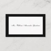 喪に服す召使いカード 名刺 (正面)