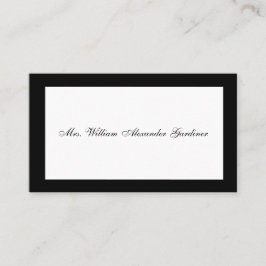 喪に服す召使いカード 名刺