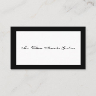 喪に服す召使いカード 名刺