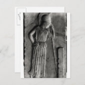 喪のレリーフ、 浮き彫りアテナ, c.460 ポストカード (正面/裏面)