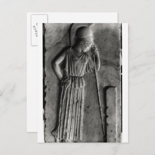 喪のレリーフ、 浮き彫りアテナ, c.460 ポストカード (正面/裏面)