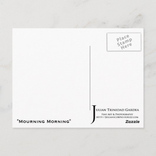 「喪の朝」 – はがき (裏面)