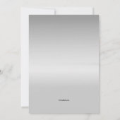 喪中のリボンのフォトフレーム 招待状 (裏面)