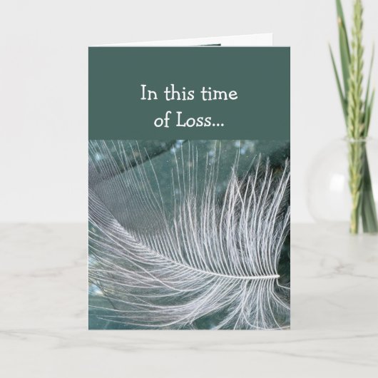 喪失のこの時、聖書が神の平和を与えてくれる カード (正面)