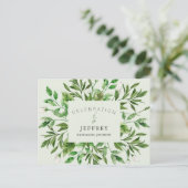 喪失後の生命の祝祭 葉の集まり ポストカード (スタンド正面)