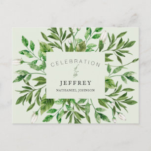 喪失後の生命の祝祭 葉の集まり ポストカード