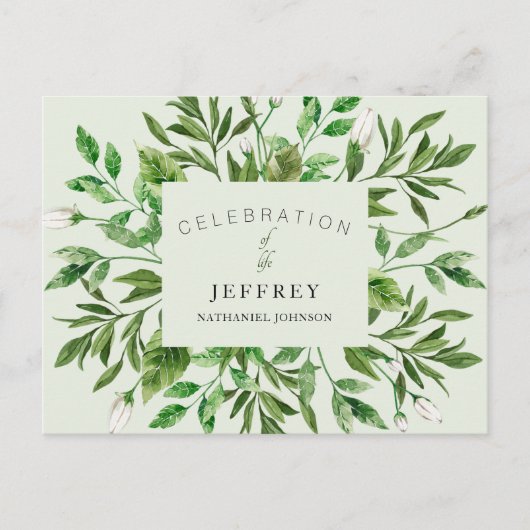 喪失後の生命の祝祭 葉の集まり ポストカード (正面)