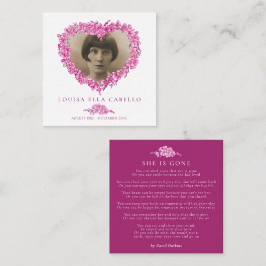 喪忘れ葬の歌はピンク色になった ノートカード (正面/裏面)