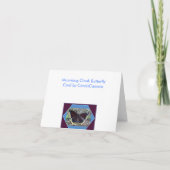 喪服チョウ空白のノートカード カード (裏面)