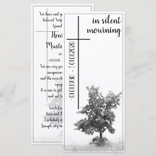 喪静か中 – 牧草地の木2.0 (正面/裏面)