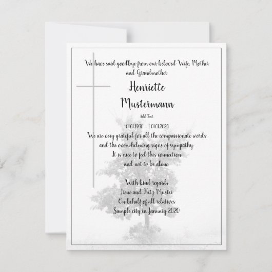 喪静か中 – 牧草地の木2.0 (裏面)