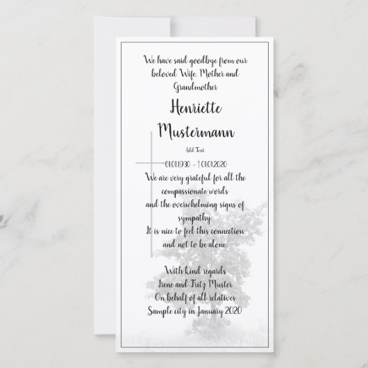 喪静か中 – 牧草地の木2.0 (裏面)