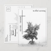 喪静か中 – 牧草地の木2.0 シーズンポストカード (正面/裏面)