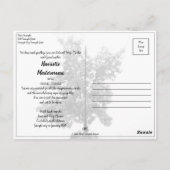 喪静か中 – 牧草地の木2.0 ポストカード (裏面)