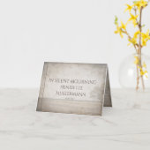 喪静か中 – 草地のヴィンテージ カード (黄色い花)