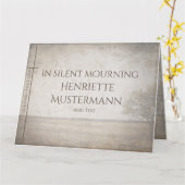 喪静か中 – 草地のヴィンテージ カード (黄色い花)