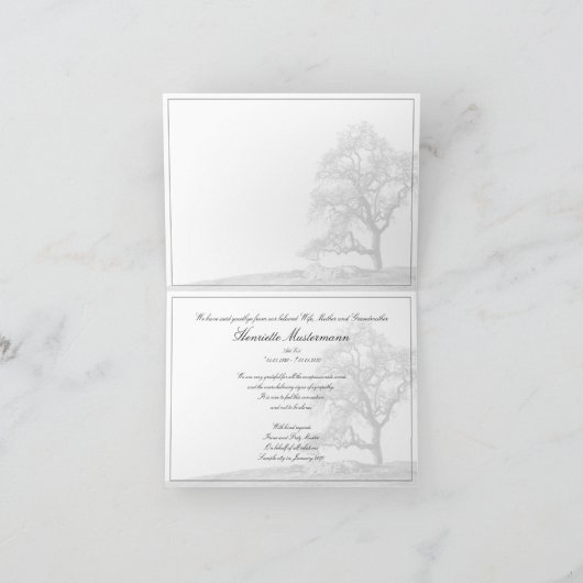 喪静か中 – 草木上 カード (内部)