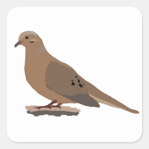 喪,愛または亀はデジタルの鳥を鳩描する スクエアシール
