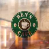 喫カスタム茶店のロゴの窓の固定標識 ウィンドウサイン (シート2)