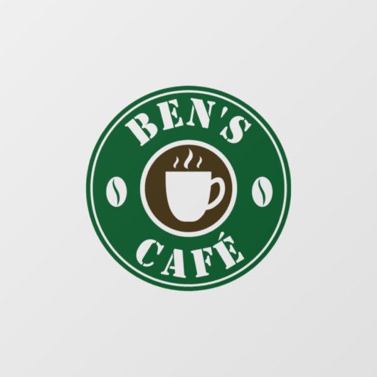 喫カスタム茶店のロゴの窓の固定標識 ウィンドウサイン (シート)