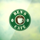 喫カスタム茶店のロゴの窓の固定標識 ウィンドウサイン (シート3)