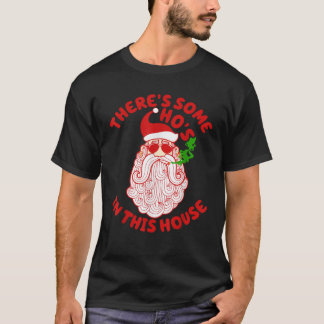喫煙おもしろいウィードサンタクリスマスコスチュームメンズウォム Tシャツ