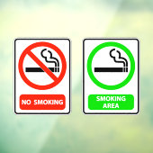 喫煙および喫煙領域なし ウィンドウサイン (シート3)