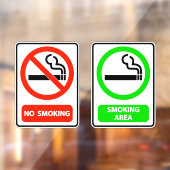 喫煙および喫煙領域なし ウィンドウサイン (シート2)