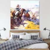 "喫煙それらをアウト"西アートby Charles M Russel キャンバスプリント (インサイチュ (寝室))