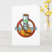 喫煙なし – たばこおもしろいのキャラクター カード (黄色い花)