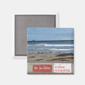 喫煙なし、アルコールなし、ガラスボトルなし マグネット (正面/裏面)