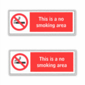 喫煙なし シール (正面)