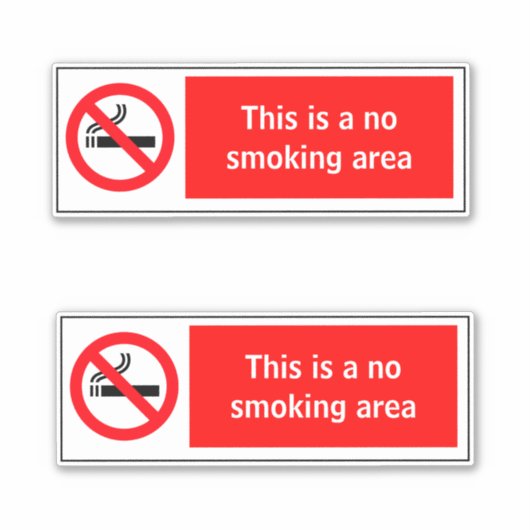 喫煙なし シール (正面)