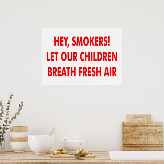 喫煙なし ポスター (キッチン)