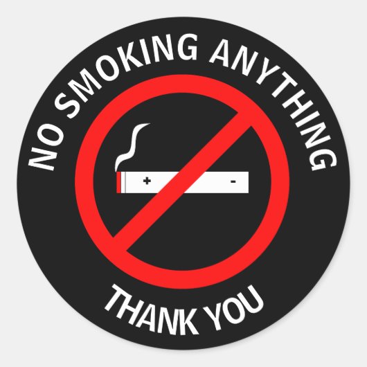 喫煙なし ラウンドシール (正面)