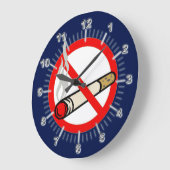 喫煙なし ラージ壁時計 (傾斜)