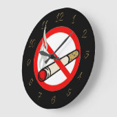 喫煙なし ラージ壁時計 (傾斜)