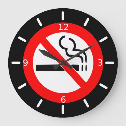 喫煙なし ラージ壁時計 (正面)