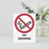 喫煙なし、禁止標識 ポストカード (スタンド正面)