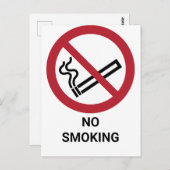 喫煙なし、禁止標識 ポストカード (正面/裏面)