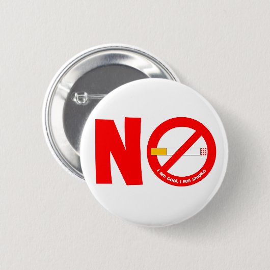 喫煙なし 缶バッジ (正面&裏面)