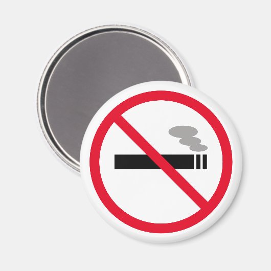喫煙のアイコンの喫煙を禁止する署名なし マグネット (正面/裏面)