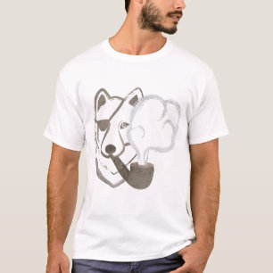喫煙のオオカミ Tシャツ