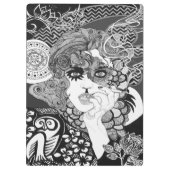 喫煙のカーニバルの女性のクリップボード クリップボード (裏面)