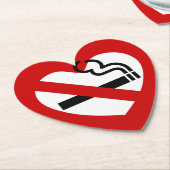 喫煙のサイン ペーパーコースター (アングル)