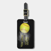 喫煙のソフトボールの荷物のラベル ラゲッジタグ (正面縦)